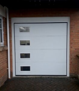 Sectional White Garage Door With Windows